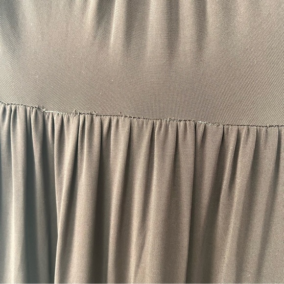 A.L.C. Corinna Turtleneck Tiered Maxi Dress Open Back Chocolate Brown - Picture 9 of 11